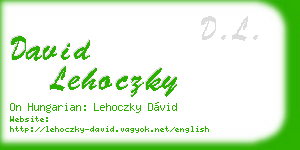david lehoczky business card